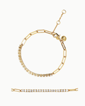 Luxe Tyra Kristall Gold Kettenarmband | Shop Nory