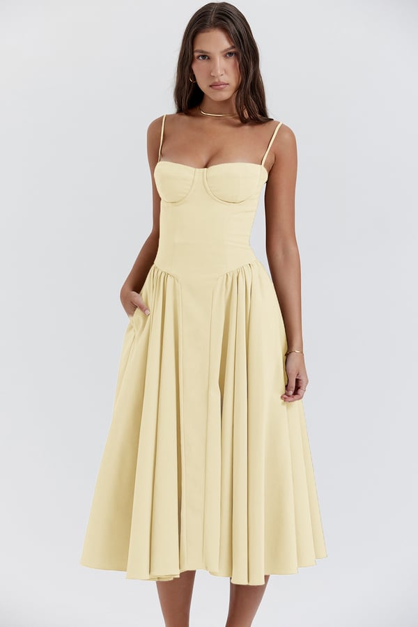 Midikleid In Korsettform