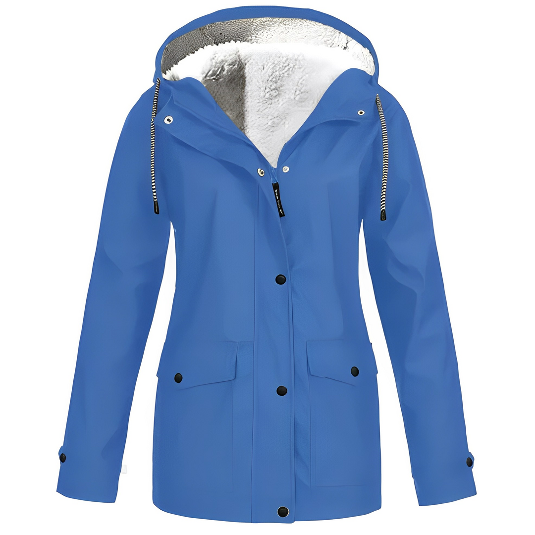Fleecegefütterte Damen Regenjacke
