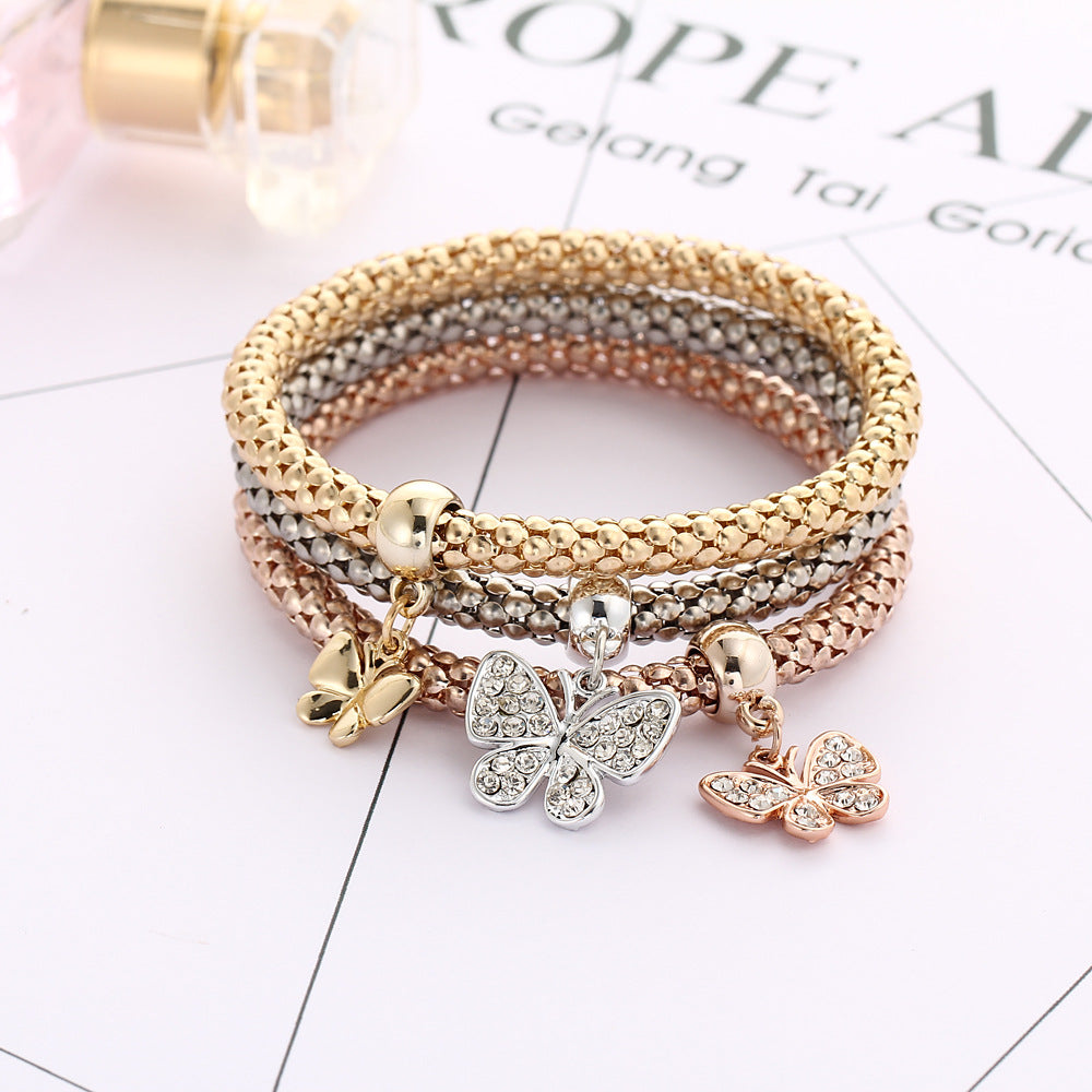 Damen Armband-Set mit funkelnden Anhängern Shop Nory