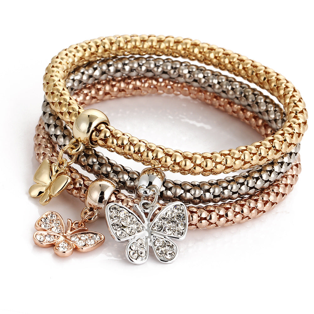 Damen Armband-Set mit funkelnden Anhängern Shop Nory