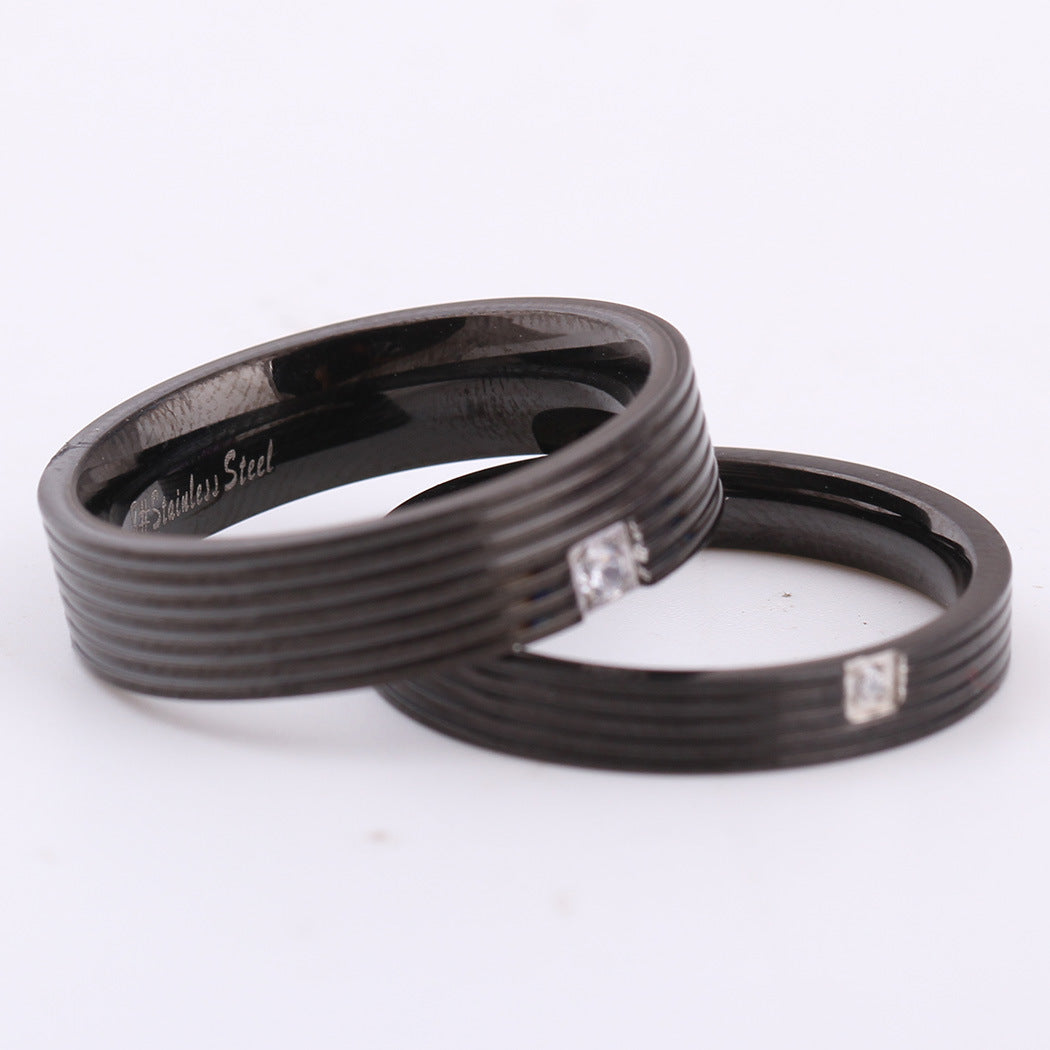 Herren Trauring mit modernem Streifenmuster Shop Nory