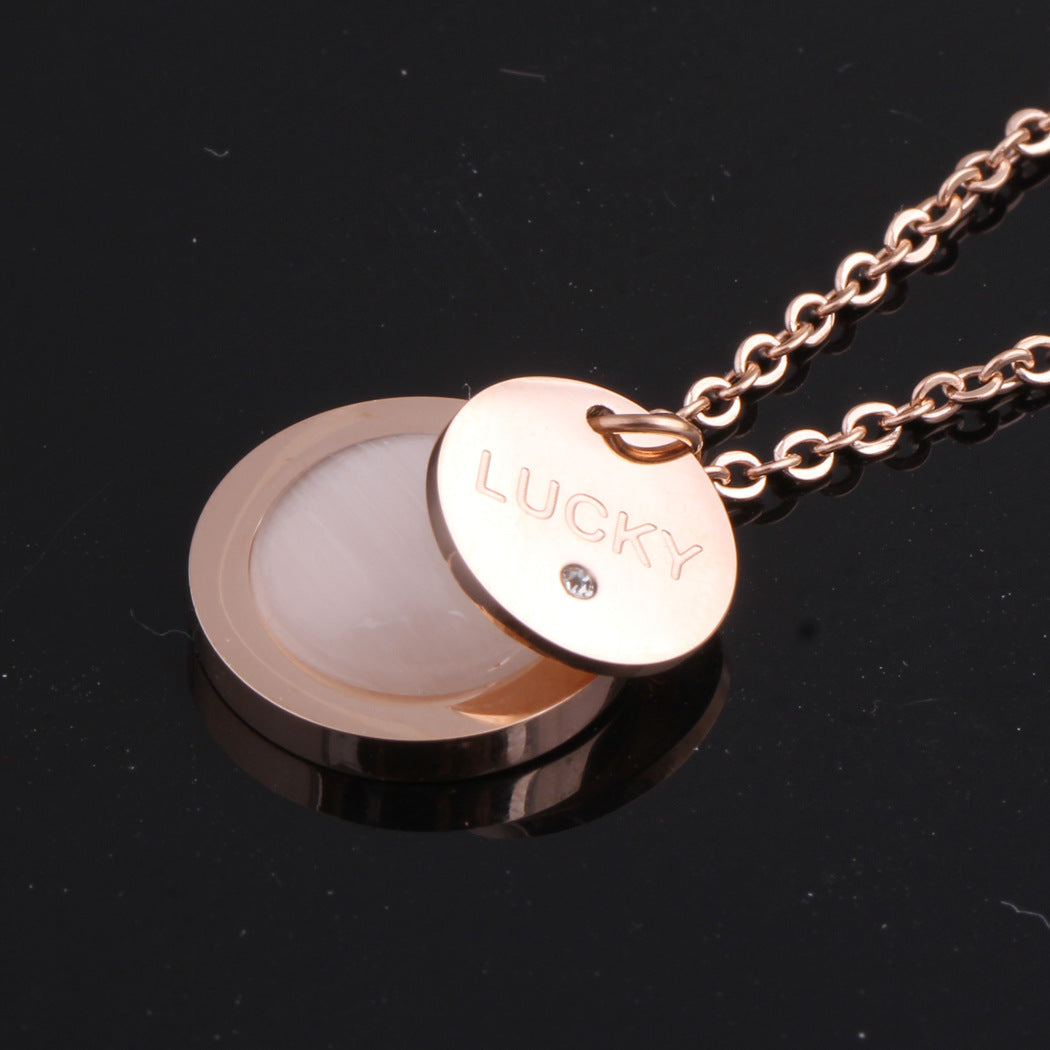 Damen Halskette mit Glücks-Anhänger aus hochwertigem Edelstahl Shop Nory