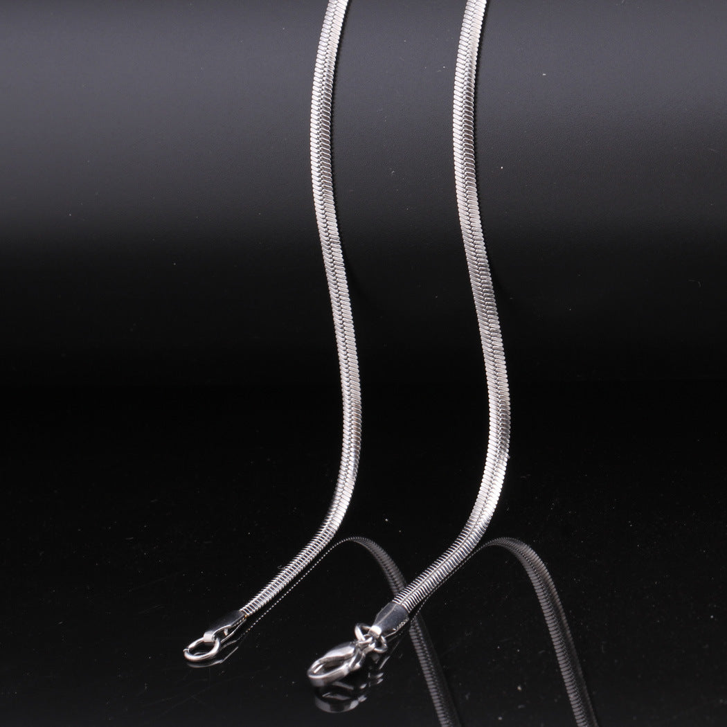 Damen Halskette aus hochwertigem Edelstahl mit modernem Gliederdesign Shop Nory