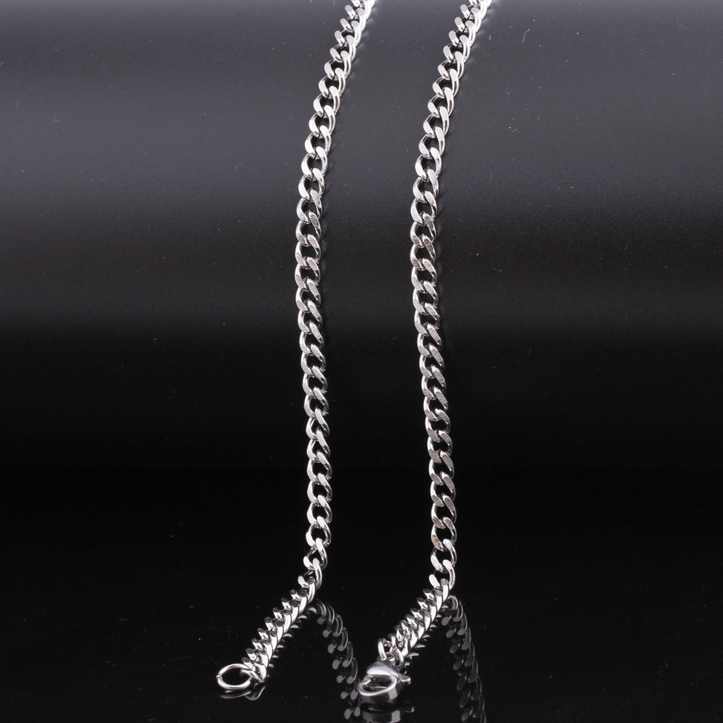 Damen Halskette aus hochwertigem Edelstahl mit modernem Gliederdesign Shop Nory
