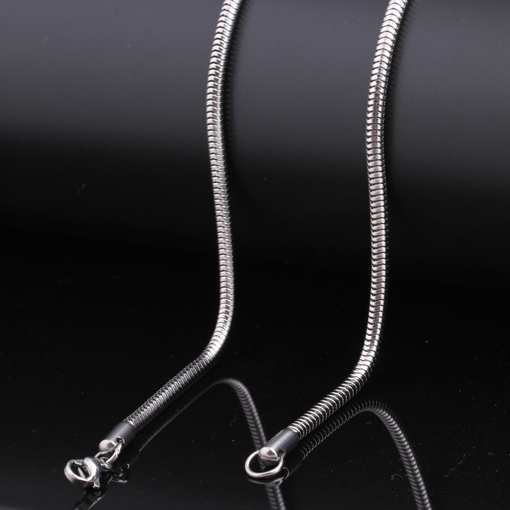 Damen Halskette aus hochwertigem Edelstahl mit modernem Gliederdesign Shop Nory