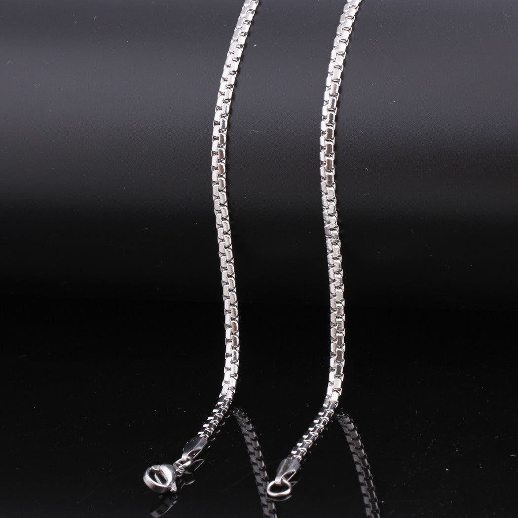 Damen Halskette aus hochwertigem Edelstahl mit modernem Gliederdesign Shop Nory