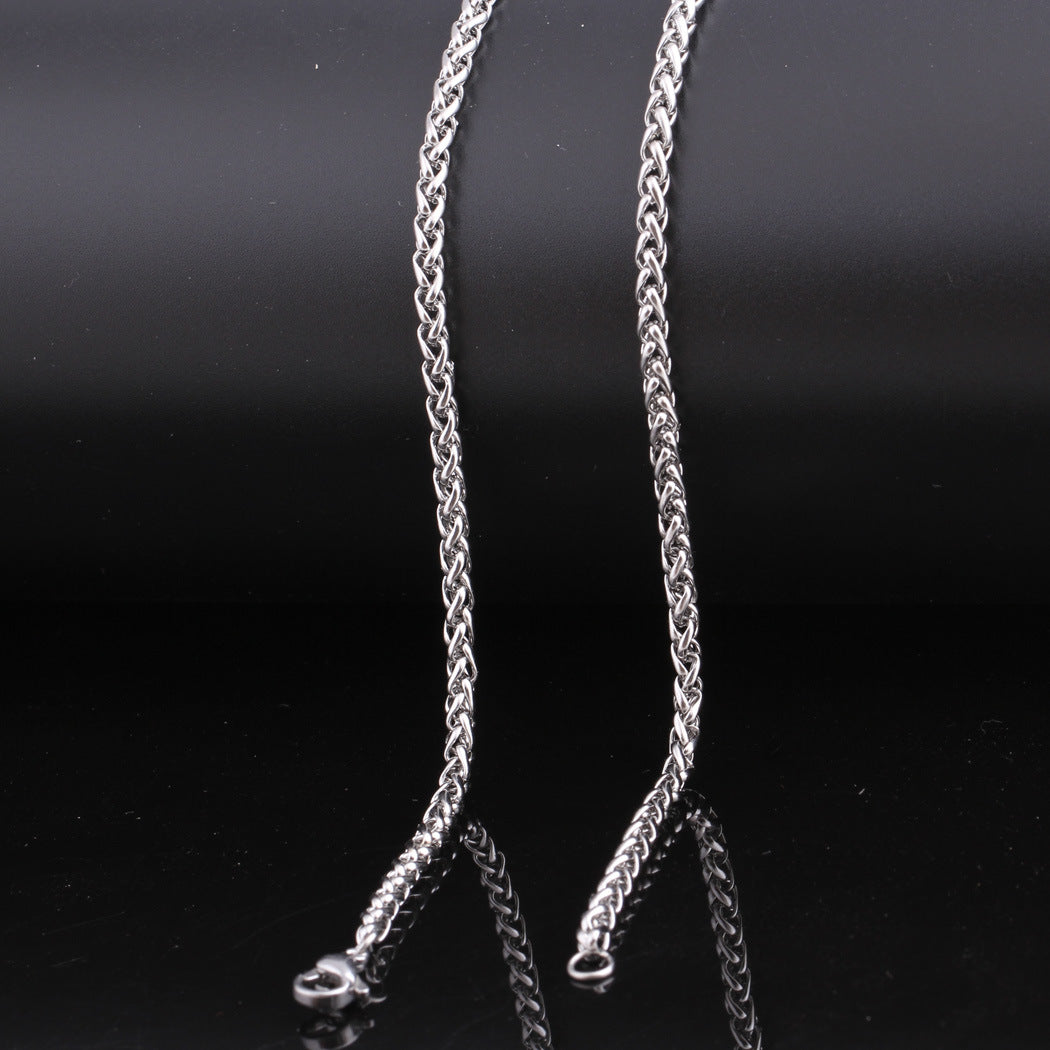 Damen Halskette aus hochwertigem Edelstahl mit modernem Gliederdesign Shop Nory