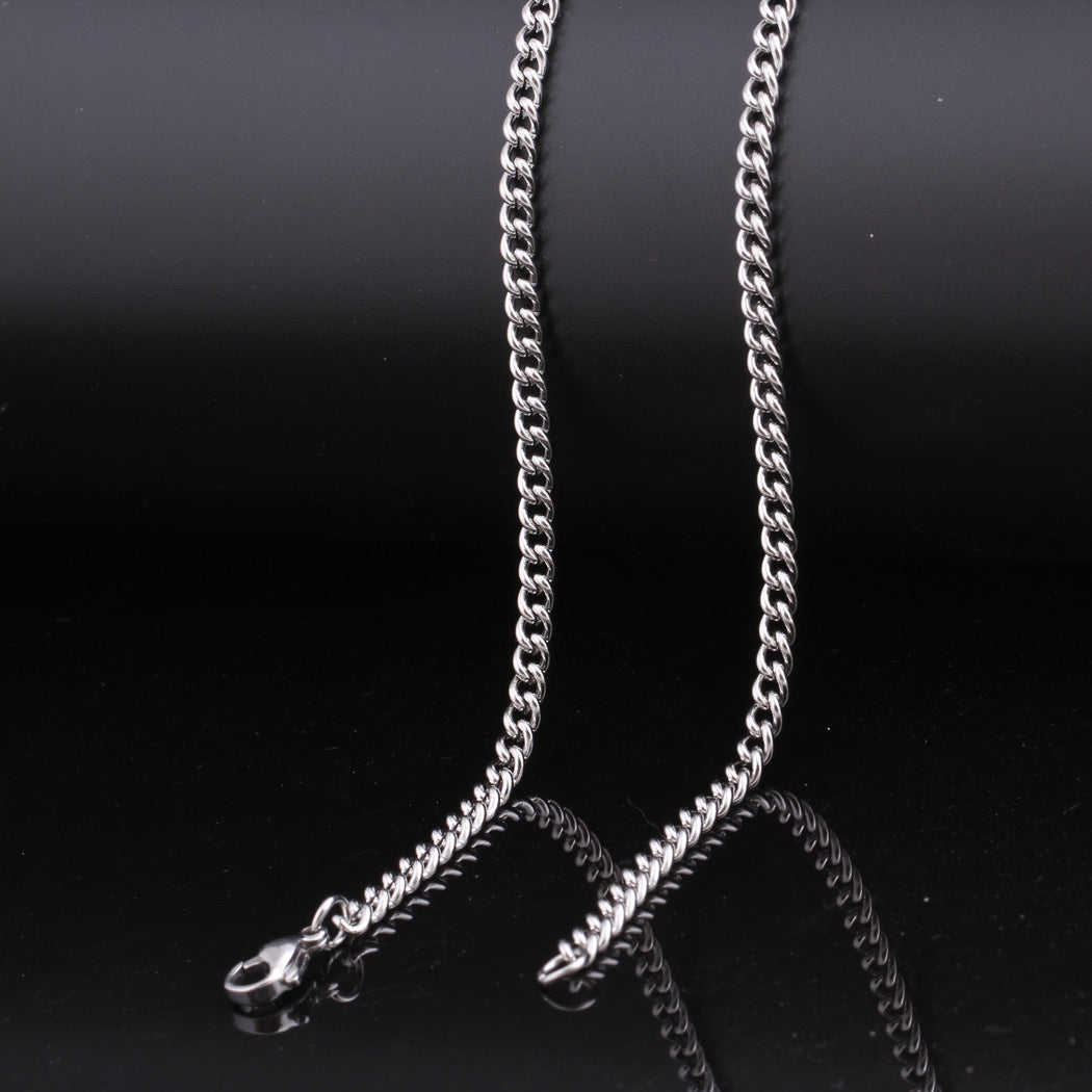 Damen Halskette aus hochwertigem Edelstahl mit modernem Gliederdesign Shop Nory