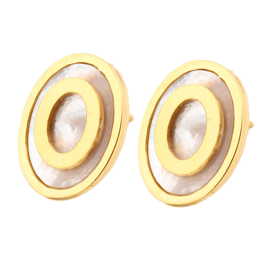 Damen Ohrstecker im modernen, ovalen Design mit zeitloser Eleganz Shop Nory