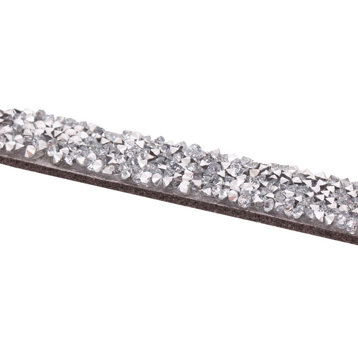 Damen Armband aus Kunstleder mit strahlendem Kristallbesatz Shop Nory