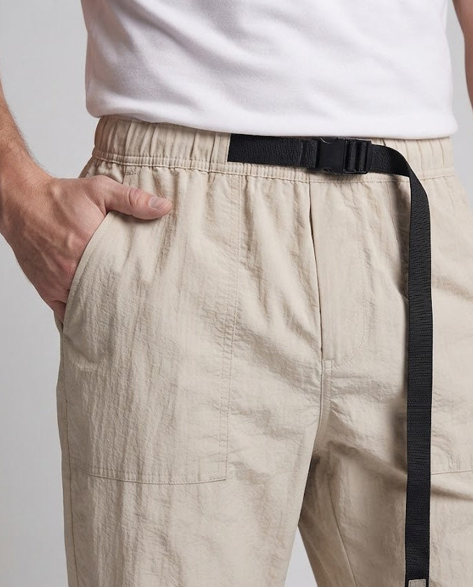 Herren Leichte technische Cargo-Hose mit elastischem Bund und Gurtverschluss Shop Nory