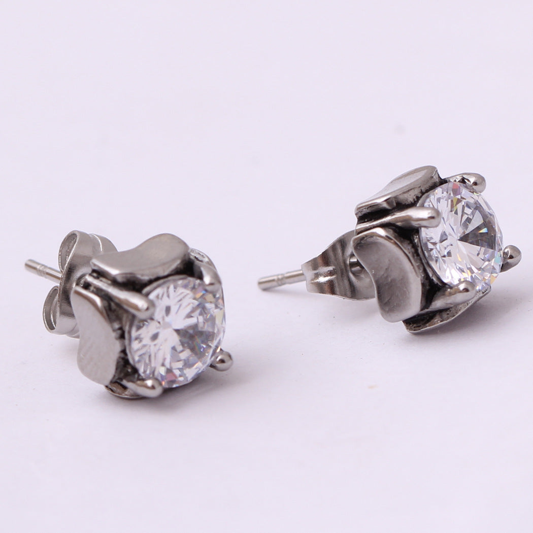 Damen Ohrstecker mit elegantem Zirkonia-Besatz Shop Nory