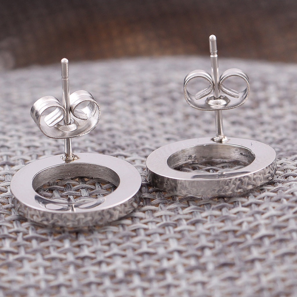 Damen Ohrstecker mit funkelndem Kreisdesign Shop Nory