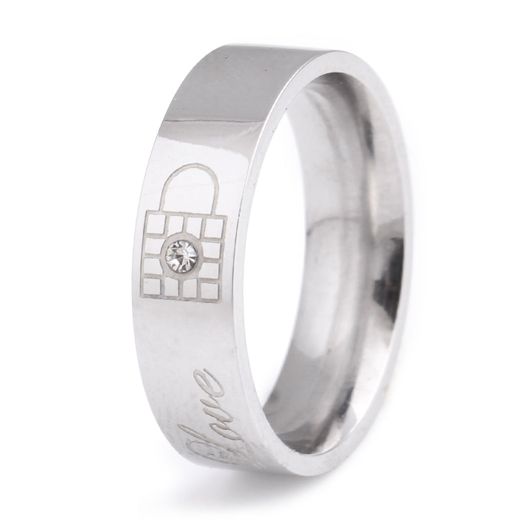 Damen Ring mit herzförmigem Schlüsselmotiv und funkelndem Zirkonia Shop Nory