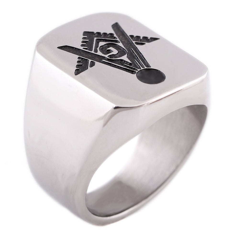 Herren Siegelring mit freimaurerischem Design Shop Nory