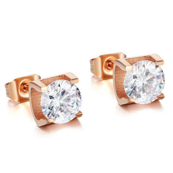 Damen Ohrringe mit glitzernden Zirkonia und hochwertigem Edelstahlbesatz Shop Nory