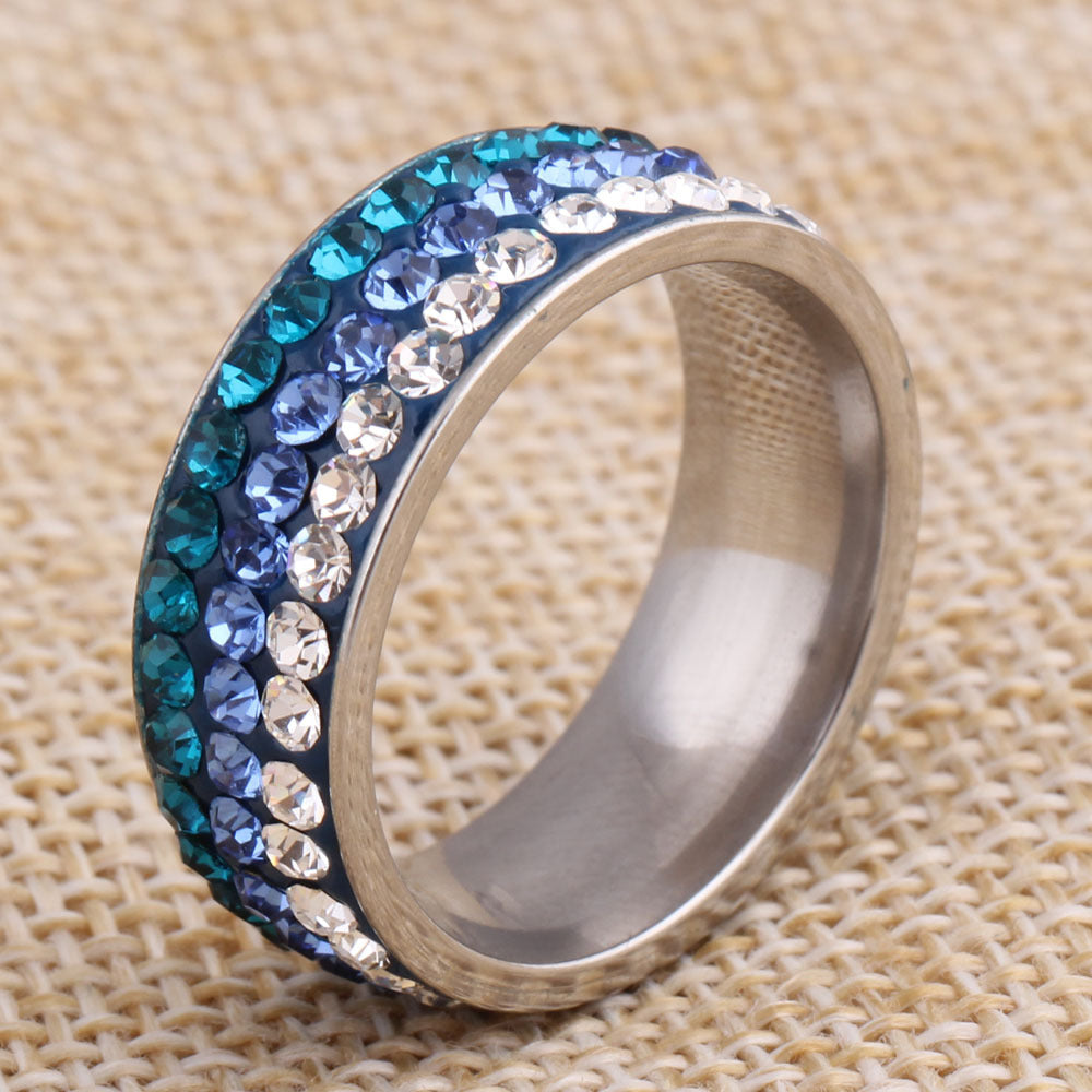 Damen Ring mit strahlendem Kristallbesatz Shop Nory