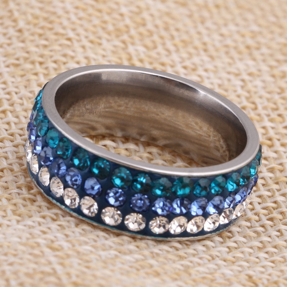 Damen Ring mit strahlendem Kristallbesatz Shop Nory