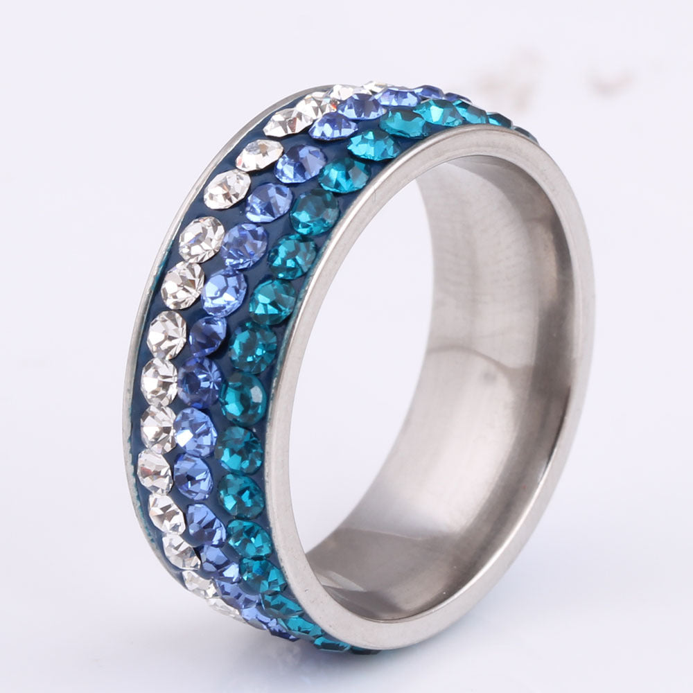 Damen Ring mit strahlendem Kristallbesatz Shop Nory