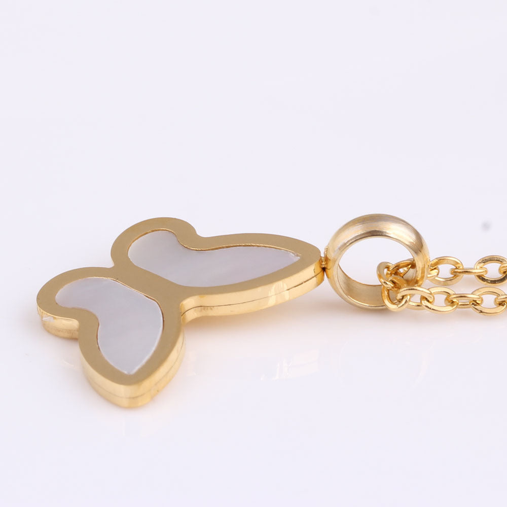 Damen Halskette mit elegantem Schmetterlingsanhänger aus hochwertigem Edelstahl Shop Nory