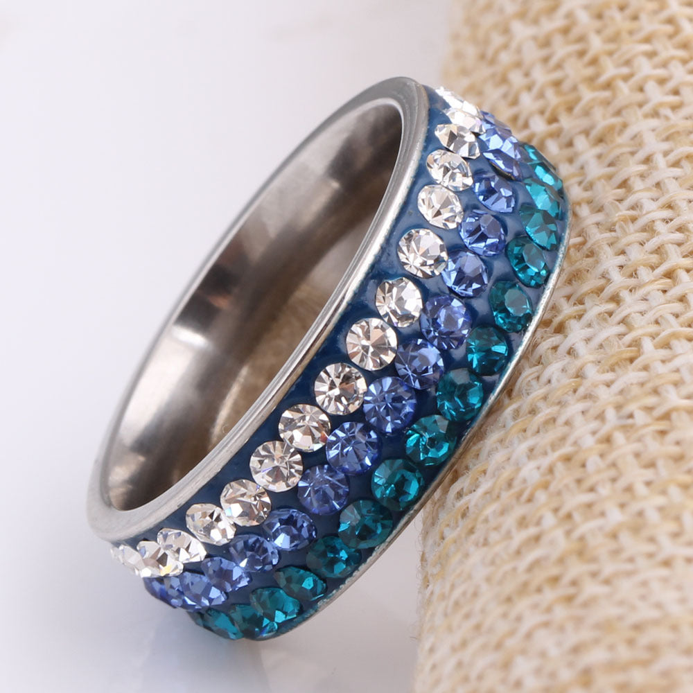 Damen Ring mit strahlendem Kristallbesatz Shop Nory