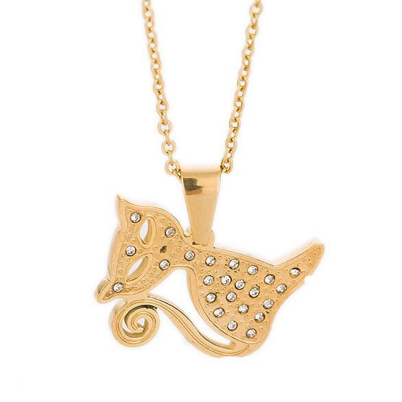Damen Schmuckset mit funkelndem Fuchs-Anhänger und passenden Ohrsteckern Shop Nory