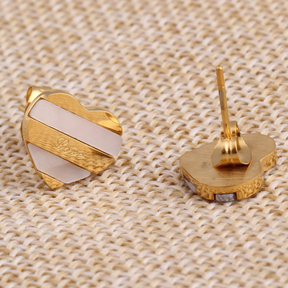 Damen Schmuckset mit herzförmigem Anhänger und passenden Ohrsteckern Shop Nory