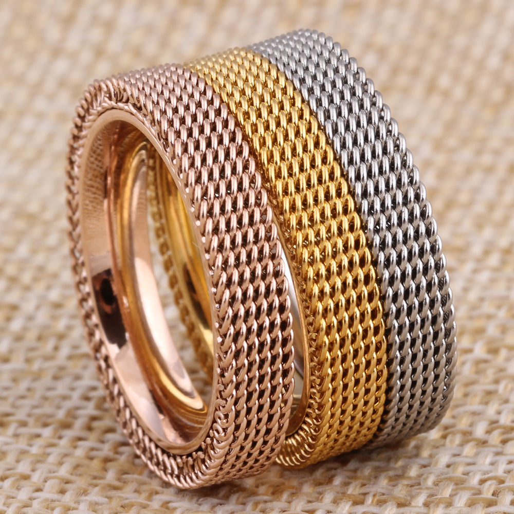 Damen Ring mit modernem Netzdesign Shop Nory