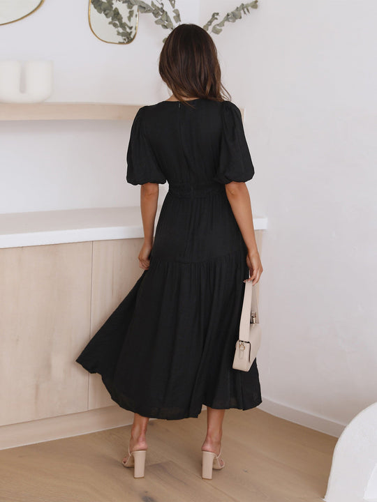 Kleid Mit Puffärmeln