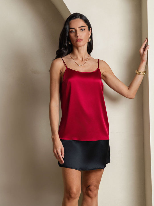 Seide Entspannt Spaghettiträger Camisole Top