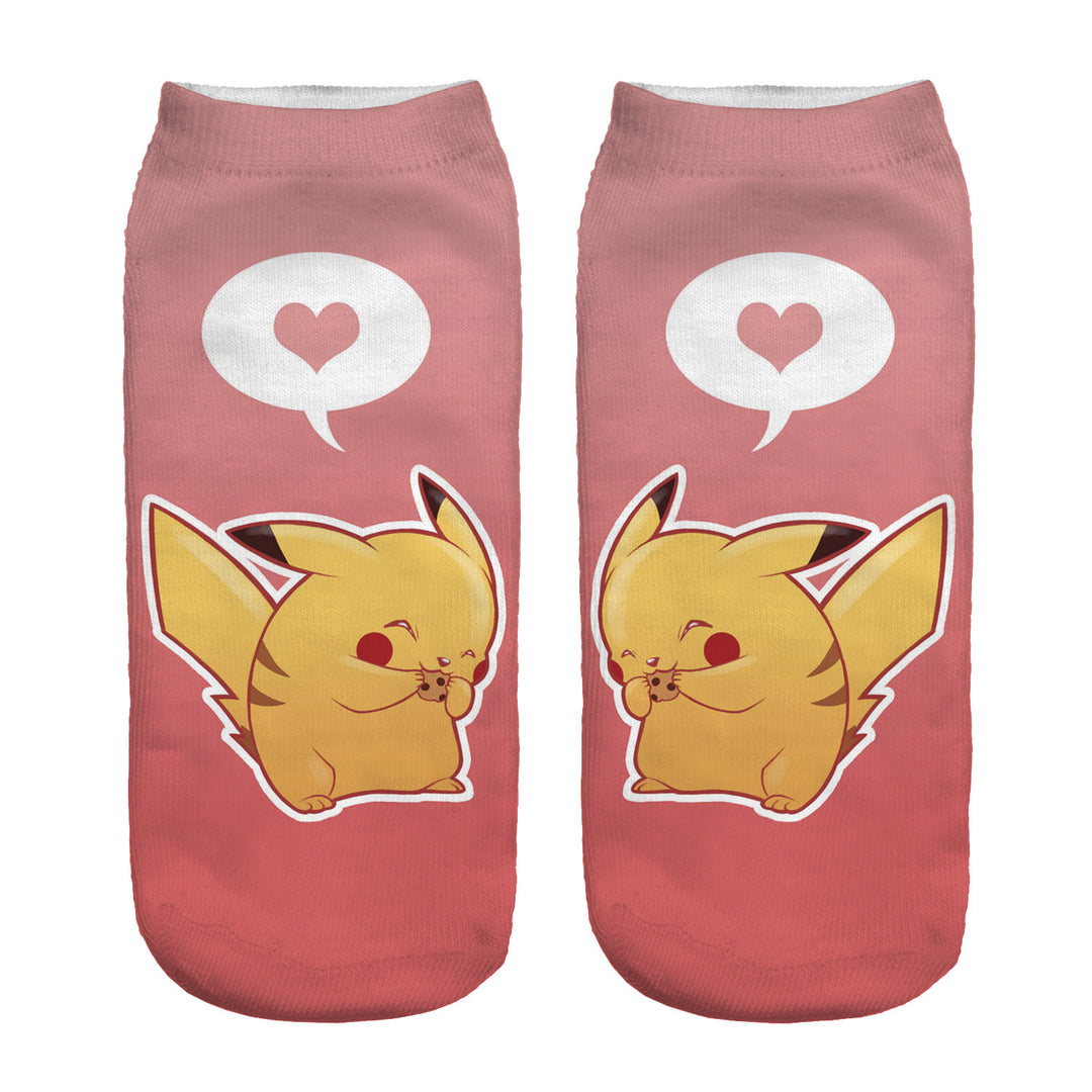 Unisex Niedrige Ankle-Socken mit Cartoon-Monster-Gesicht und weichem Baumwollmix Shopy Nory