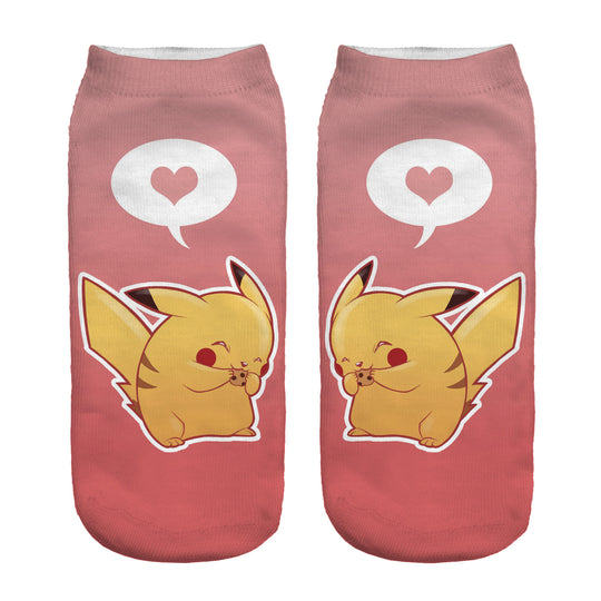 Unisex Niedrige Ankle-Socken mit Cartoon-Monster-Gesicht und weichem Baumwollmix Shopy Nory