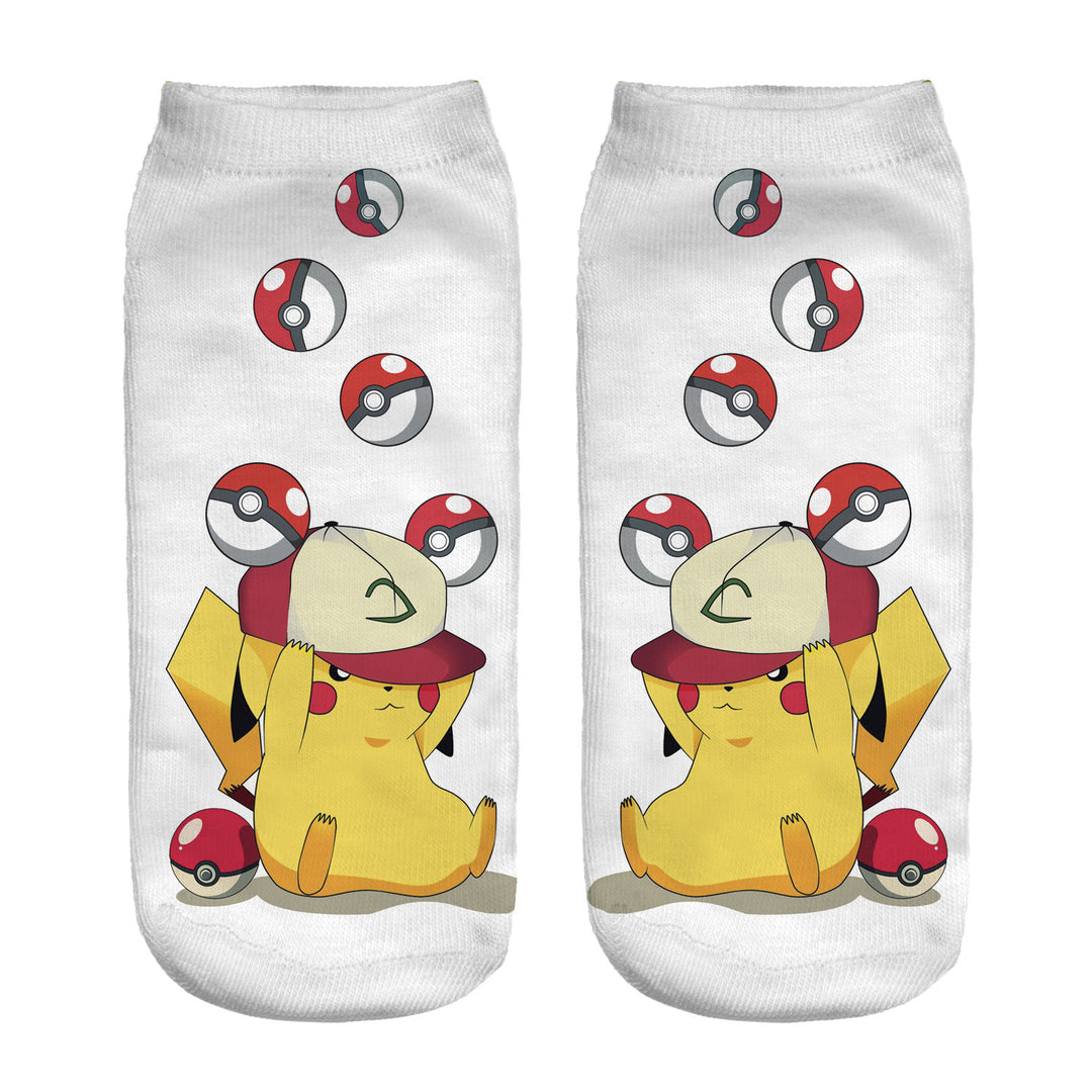 Unisex Niedrige Ankle-Socken mit Cartoon-Monster-Gesicht und weichem Baumwollmix Shopy Nory
