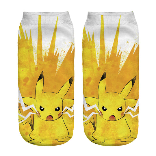 Unisex Niedrige Ankle-Socken mit Cartoon-Monster-Gesicht und weichem Baumwollmix Shopy Nory