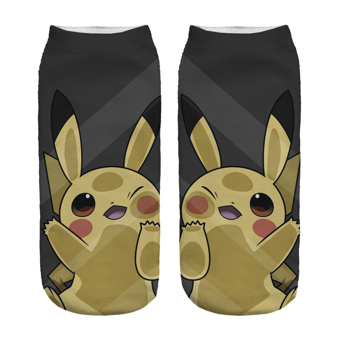 Unisex Niedrige Ankle-Socken mit Cartoon-Monster-Gesicht und weichem Baumwollmix Shopy Nory