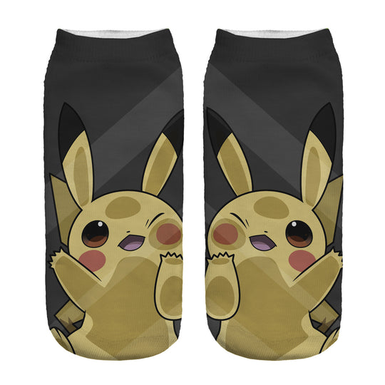 Unisex Niedrige Ankle-Socken mit Cartoon-Monster-Gesicht und weichem Baumwollmix Shopy Nory