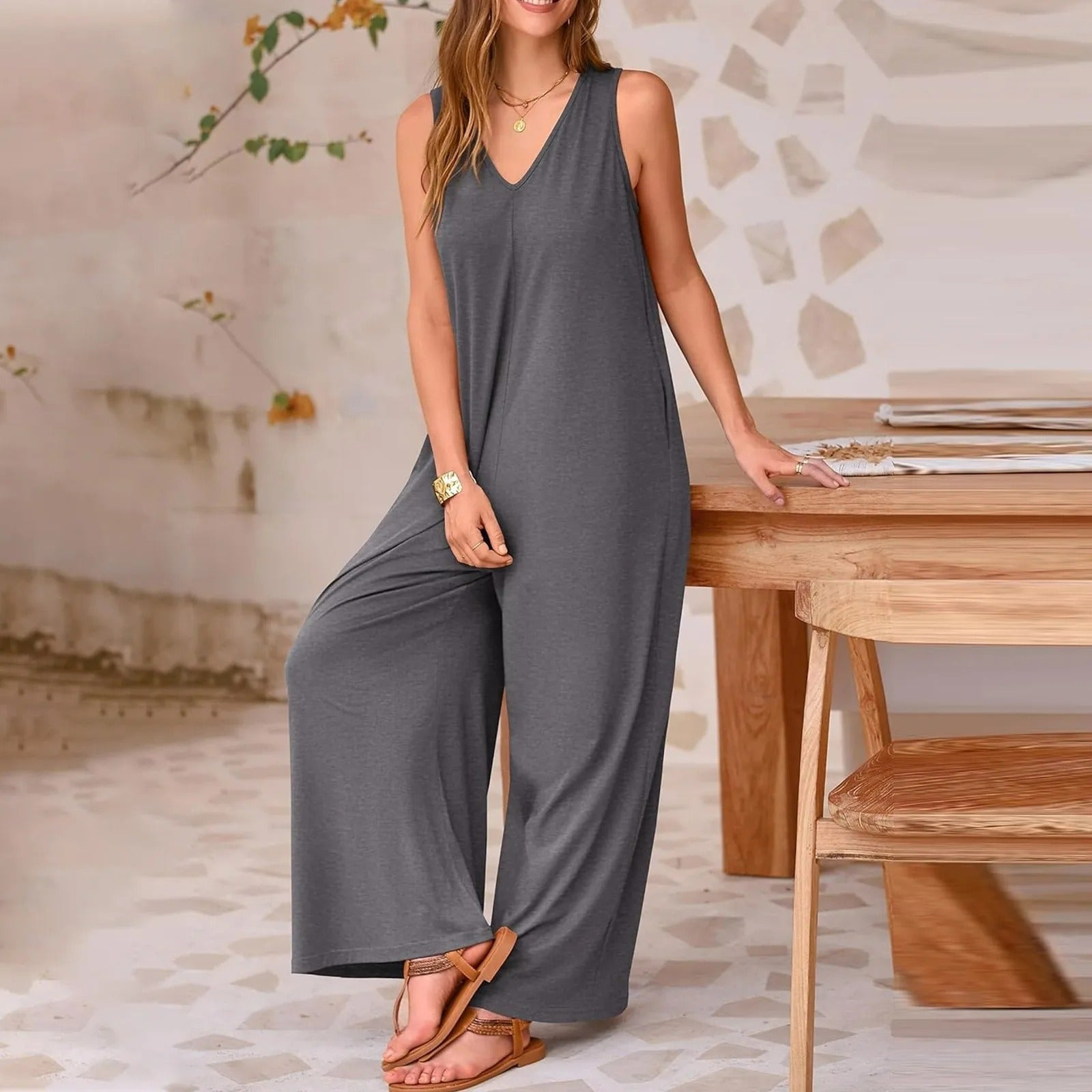 Shopnory | Baggy-Overall mit Taschen