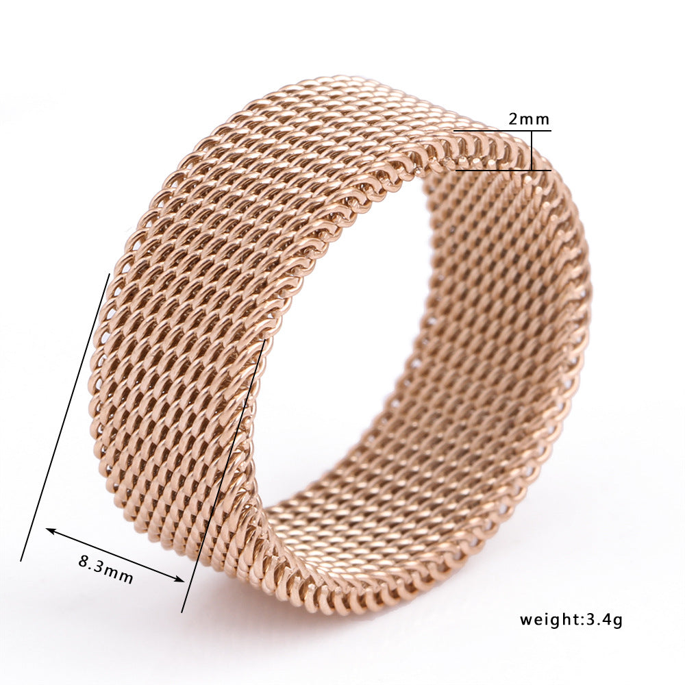 Damen Edelstahlarmband im modernen Gewebe-Design Shop Nory