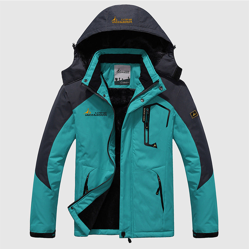 Herren dreilagige Thermo‑Trekkingjacke mit abnehmbarer Kapuze und hochflorigem Fleecefutter Shop Nory