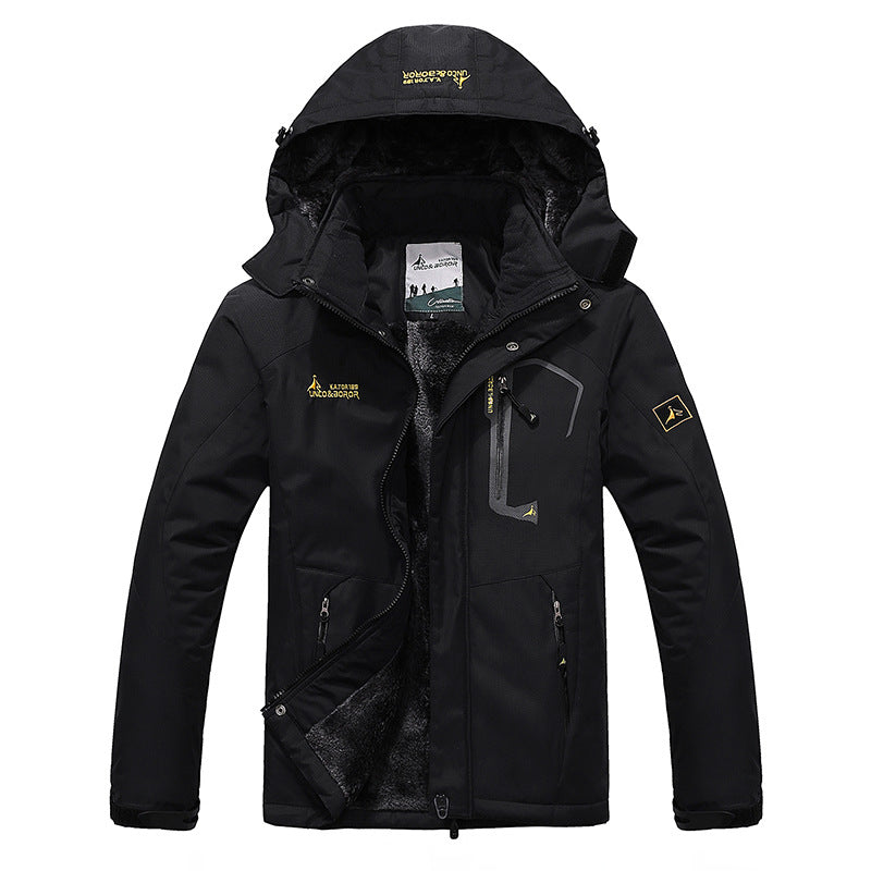 Herren dreilagige Thermo‑Trekkingjacke mit abnehmbarer Kapuze und hochflorigem Fleecefutter Shop Nory