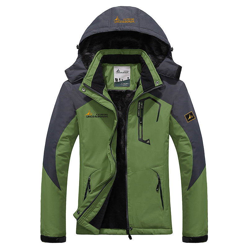 Herren dreilagige Thermo‑Trekkingjacke mit abnehmbarer Kapuze und hochflorigem Fleecefutter Shop Nory