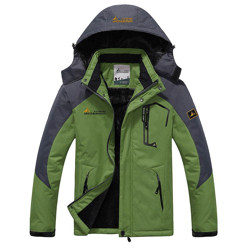 Herren dreilagige Thermo‑Trekkingjacke mit abnehmbarer Kapuze und hochflorigem Fleecefutter Shop Nory