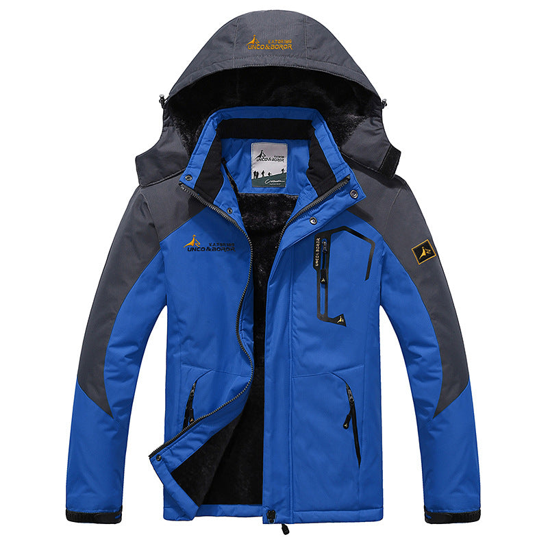Herren dreilagige Thermo‑Trekkingjacke mit abnehmbarer Kapuze und hochflorigem Fleecefutter Shop Nory