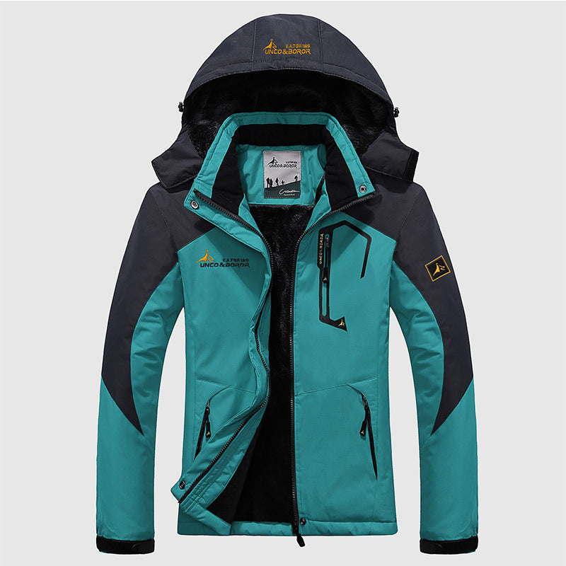 Herren dreilagige Thermo‑Trekkingjacke mit abnehmbarer Kapuze und hochflorigem Fleecefutter Shop Nory