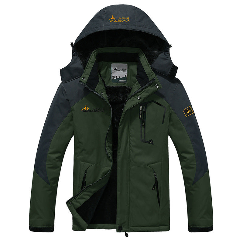 Herren dreilagige Thermo‑Trekkingjacke mit abnehmbarer Kapuze und hochflorigem Fleecefutter Shop Nory