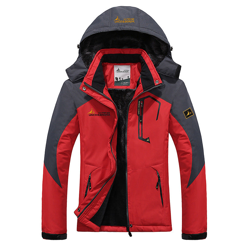 Herren dreilagige Thermo‑Trekkingjacke mit abnehmbarer Kapuze und hochflorigem Fleecefutter Shop Nory