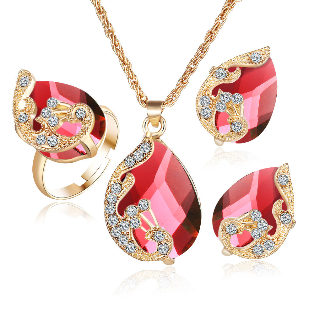 Damen Schmuckset mit funkelnden Kristallen und eleganten Designs Shop Nory