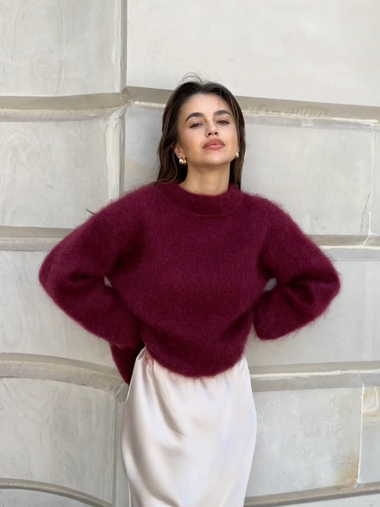weicher Mohair-Strickpullover