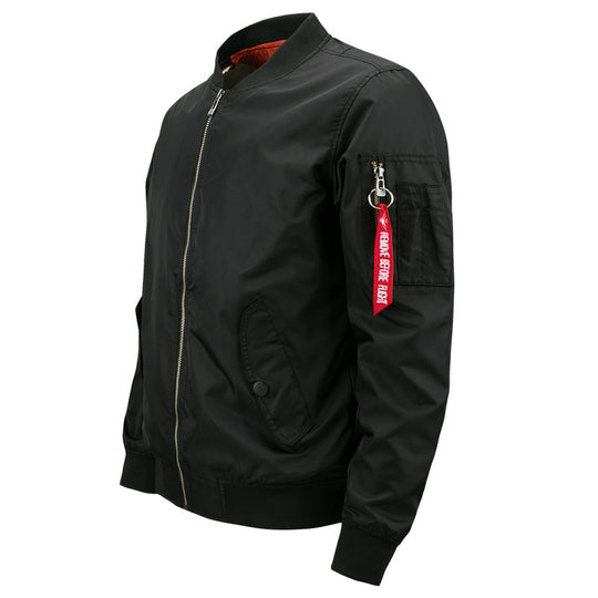 Herren leichter gesteppter Nylon-Bomber mit Utility-Ärmeltasche und gerippten Bündchen Shop Nory